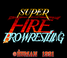 Super Fire Pro Wrestling: Queen's Special title screen for Super Famicom